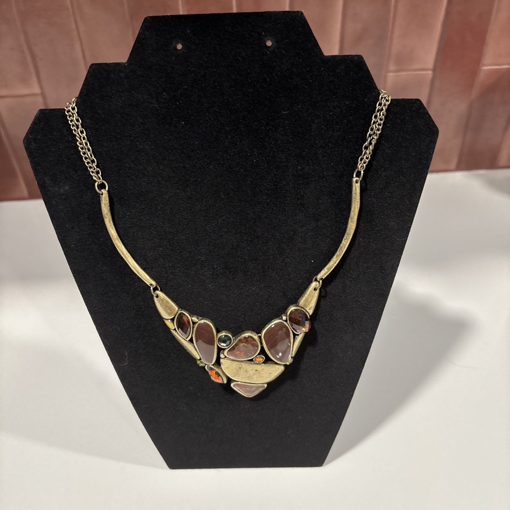 Lot Of 2 Unmarked Amber/Gold Necklaces - Picture 11 of 16